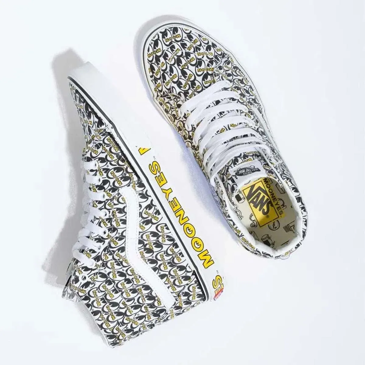 + Mooneyes SK8-Hi 'White Yellow'