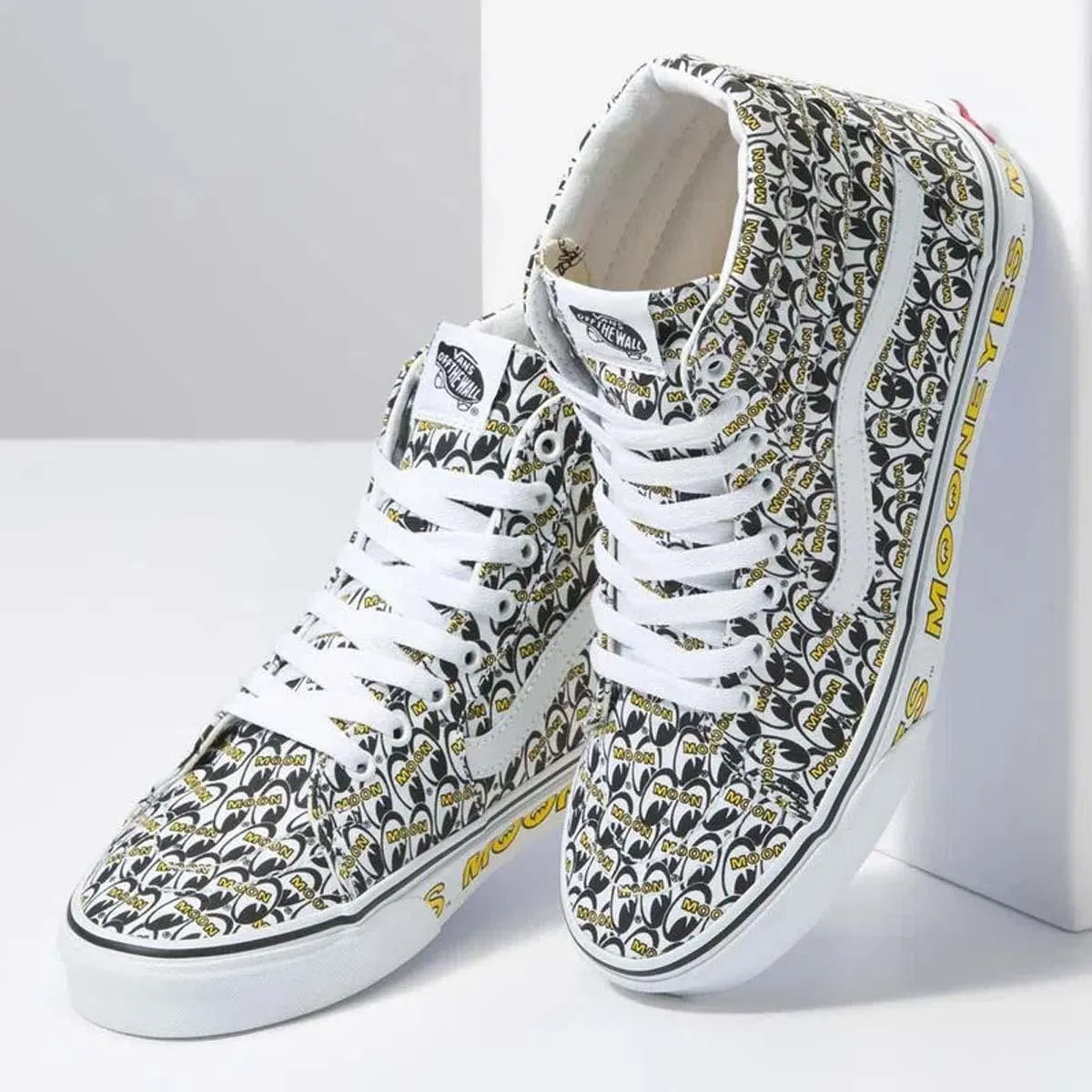 + Mooneyes SK8-Hi 'White Yellow'