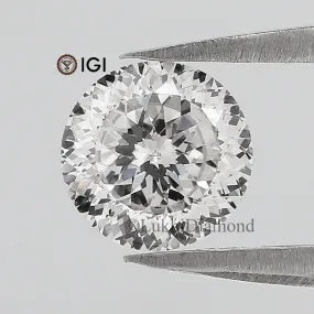 0.96 CT IGI Certified Round Polygon Mixed Cut Diamond Lab Grown Diamond Lab Created Loose Diamond Lab Made Round for Engagement 