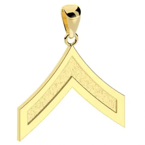 5/8 Private First Class Rank Pendant - 14k Gold