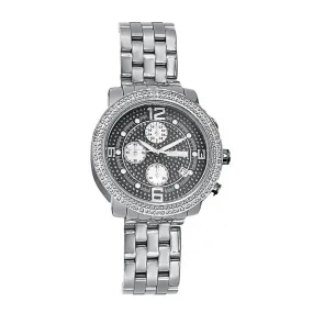 Black Dial Chronograph .25 Carat Diamond Hip Hop Watch JoJino