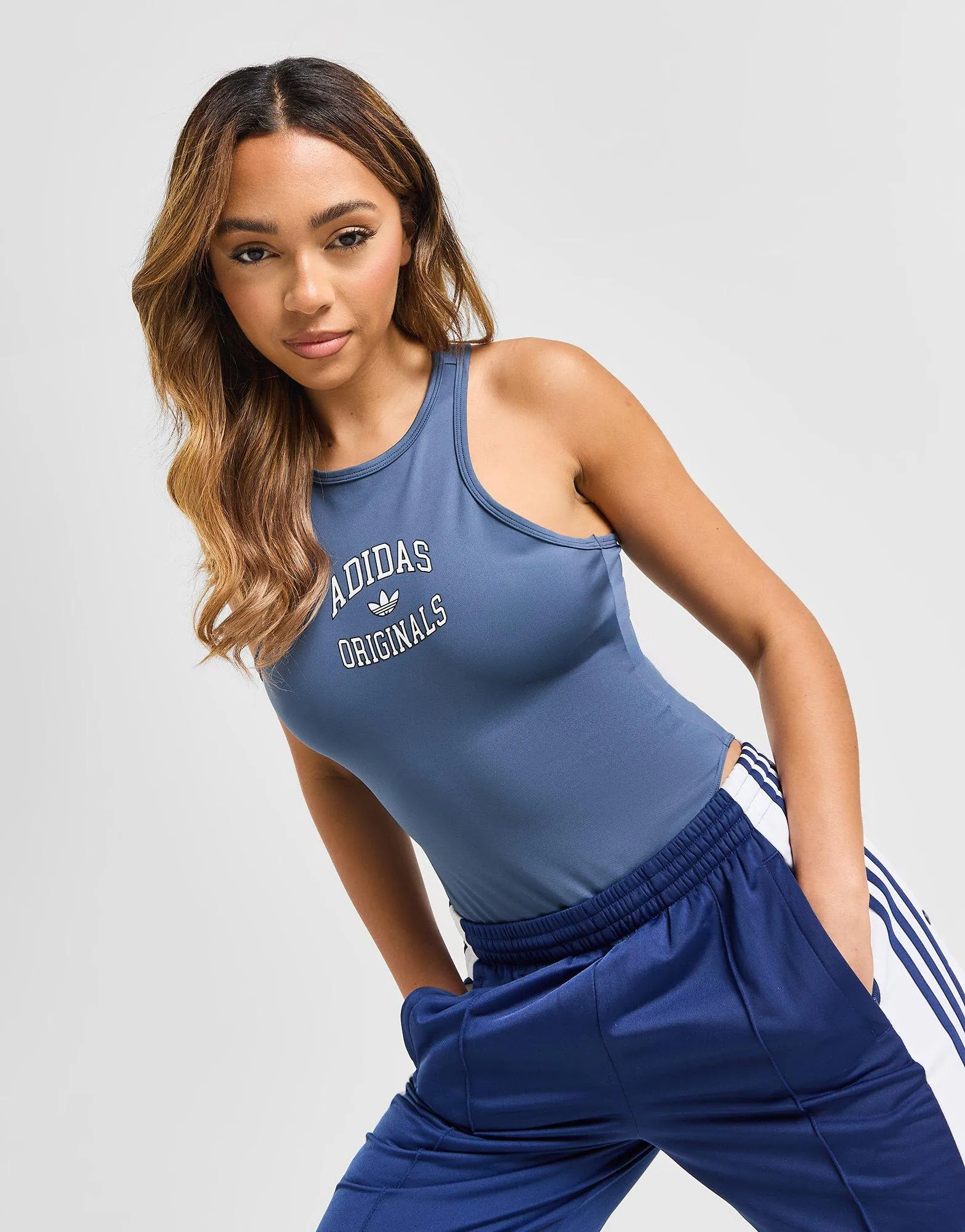 Blue adidas Originals Varsity Bodysuit - JD Sports 