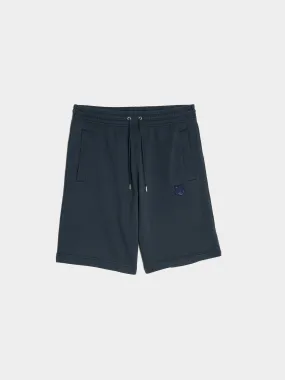 Bold Fox Head Patch Oversize Jog Shorts, Deep Navy