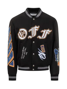 Bomber Jacket with Varsity Logo