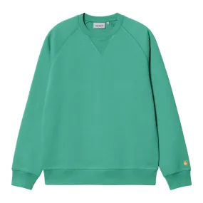 Carhartt WIP - Chase Sweat Aqua green gold