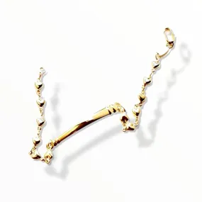 Cora hearts cz bracelet in 18kts of gold plated