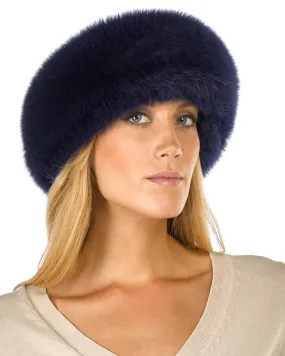 Fur Headband - Navy Blue Fox | Fur Source