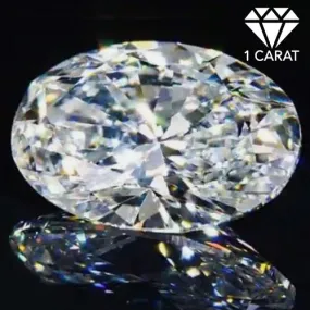 Guaranteed lowest price on Internet ! 1.00 ct. tw. Genuine Oval Brilliant Cut Diamond (Lab-grown) - EX (IDeal Cut) E-F VS-SI Loo