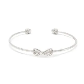 Infinity Bangle Rhodium Cubic Zirconia