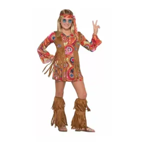 Little & Big  Girls Peace Lovin Hippie 4-pc. Costume