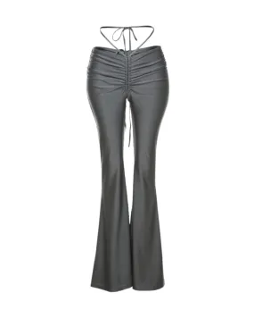 Low Waist Drawstring Flare Pant