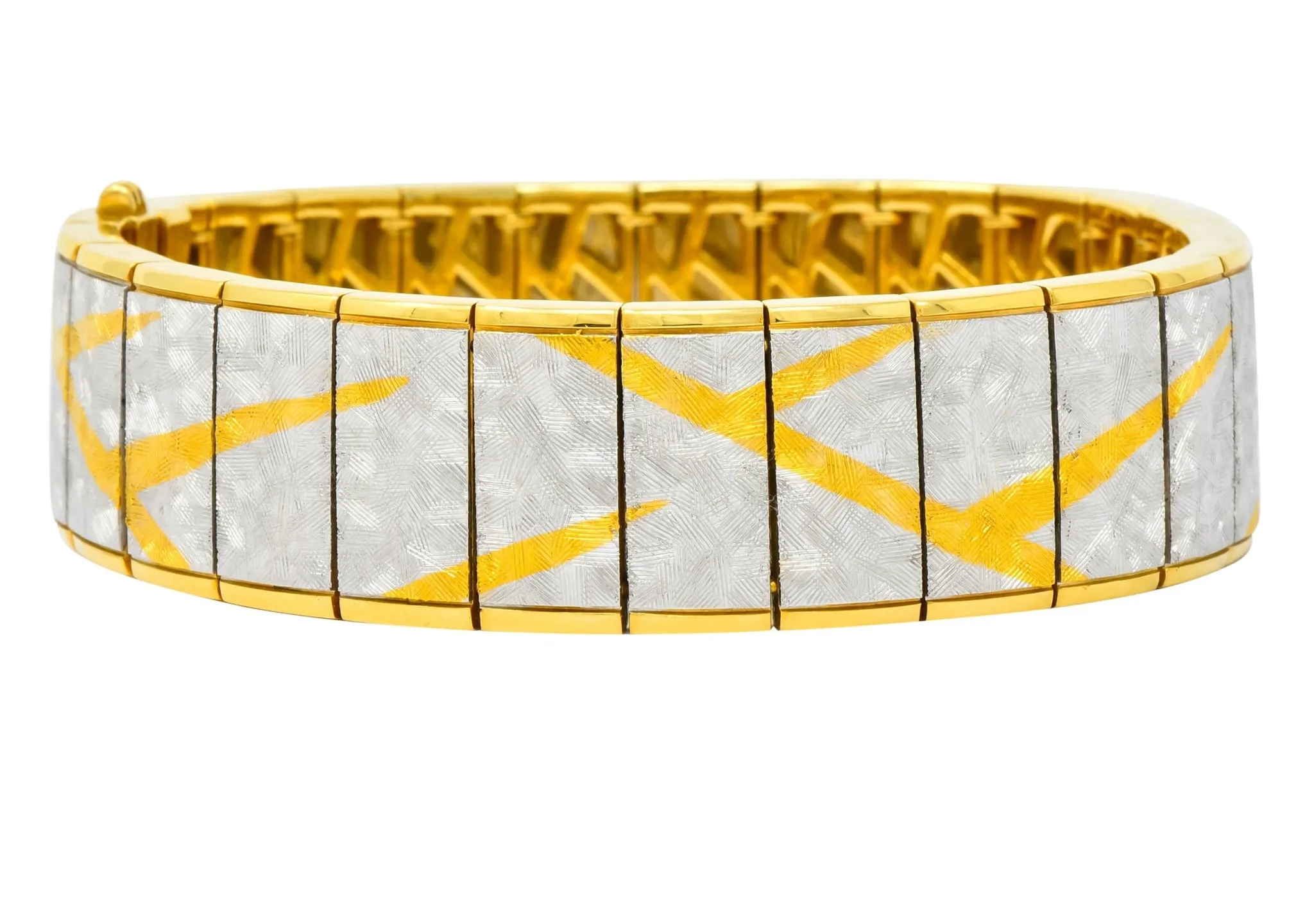 Michael Bondanza 1990’s Platinum 18 Karat Gold Signature Bracelet