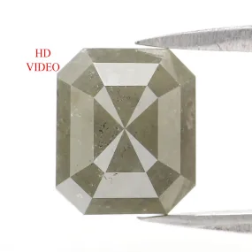 Natural Loose Emerald Diamond, Grey Color Emerald Diamond, Natural Loose Diamond, Emerald Cut Diamond, 3.20 CT Emerald Shape Dia