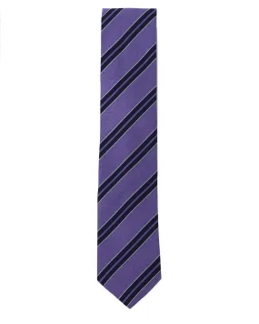 Navy and Purple Dual Striped Tie