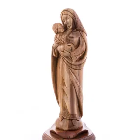 Our Lady of Peace, Virgin Mary  Statue, 13.6 Olive Wood Carving Statue from Bethlehem