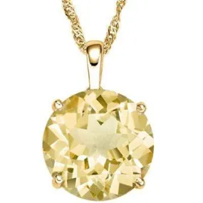 PRICELESS 0.5 CARAT TW (1 PCS) CITRINE 10K SOLID YELLOW GOLD PENDANT