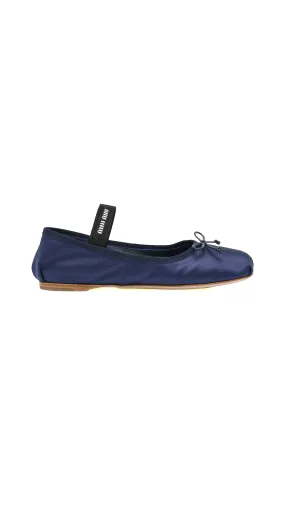 Satin Ballerina - Navy