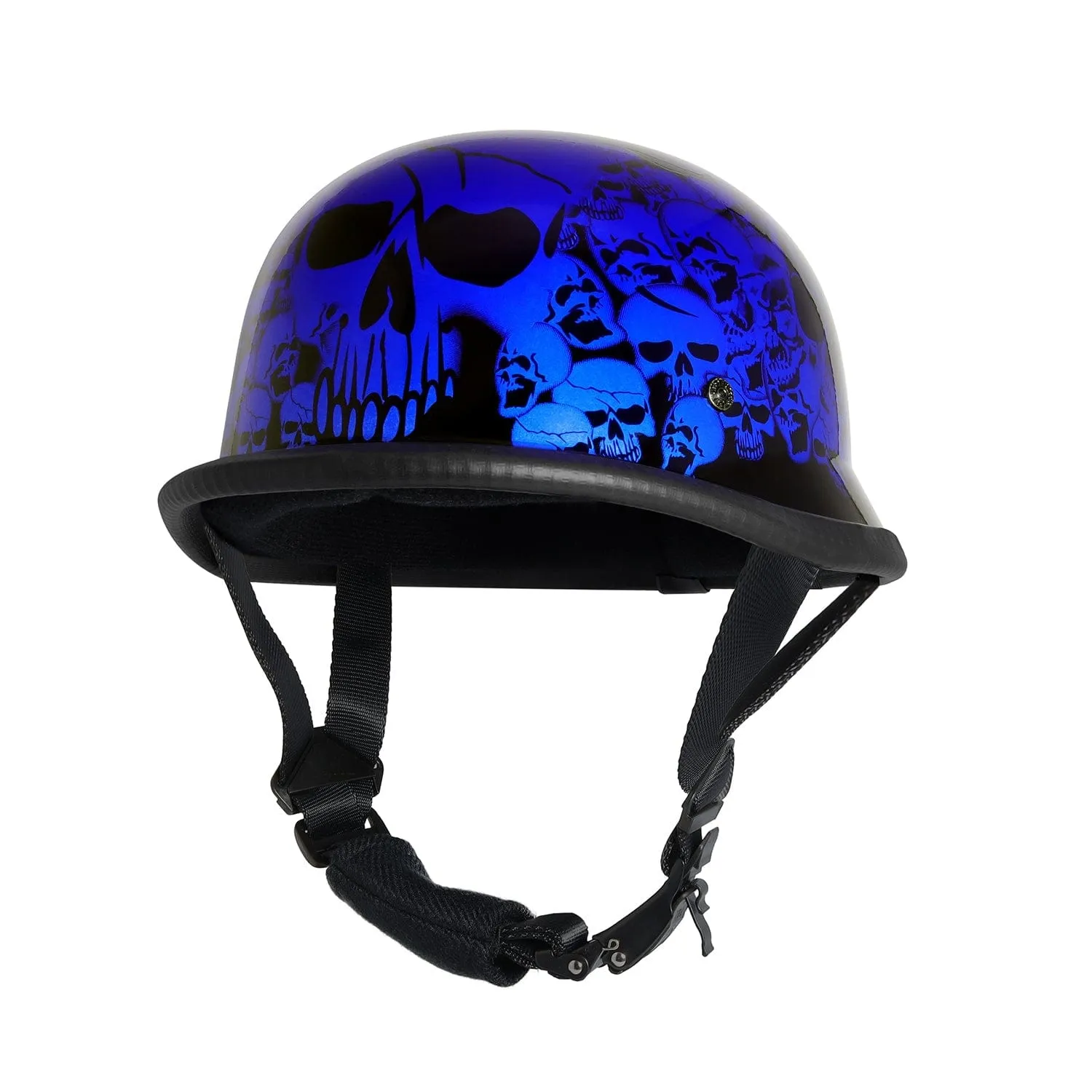 Skull Graveyard Costume Novelty German Helmet Prop - Blue