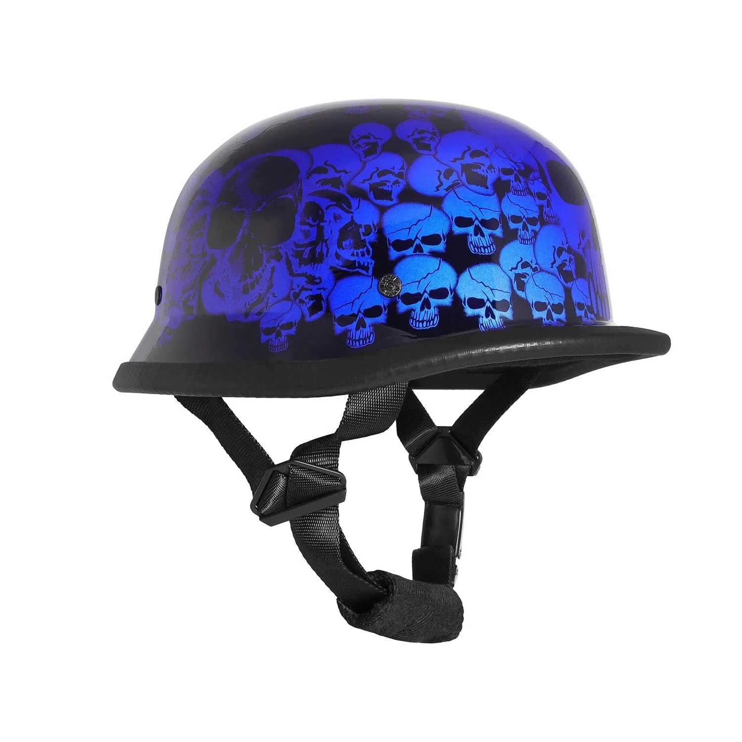 Skull Graveyard Costume Novelty German Helmet Prop - Blue