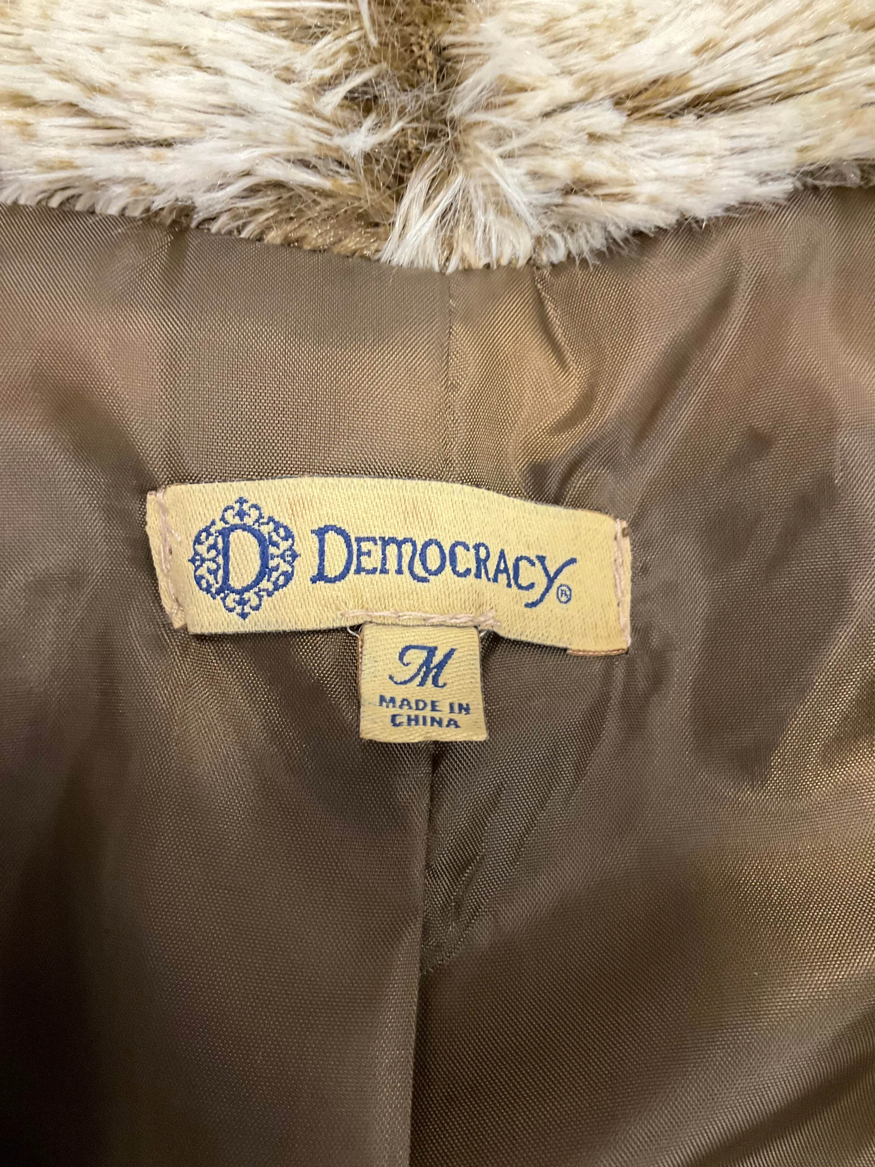 Vest Faux Fur & Sherpa By Democracy In Brown, Size: M