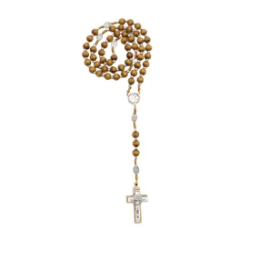 Wood St Benedict Rosary 8mm